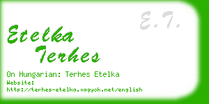 etelka terhes business card